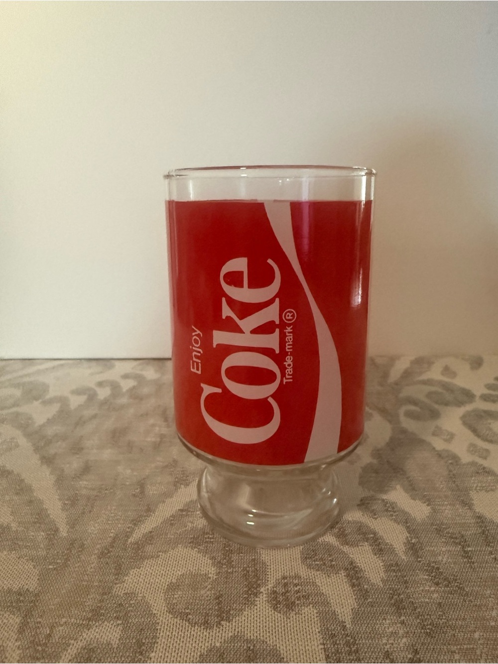 Vintage CocaCola Red Glass Tumbler